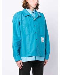 Chemise à manches longues turquoise Maison Mihara Yasuhiro
