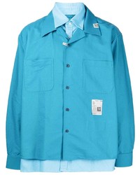Chemise à manches longues turquoise Maison Mihara Yasuhiro