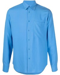 Chemise à manches longues turquoise Sandro Paris