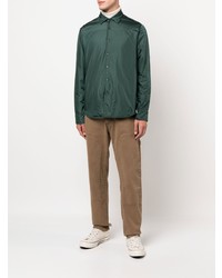 Chemise à manches longues vert foncé Aspesi