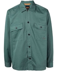 Chemise à manches longues vert foncé BOSS