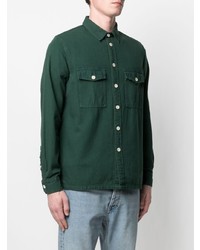 Chemise à manches longues vert foncé PS Paul Smith