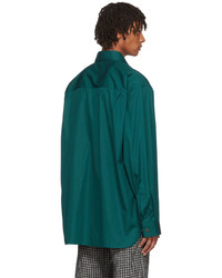 Chemise à manches longues vert foncé Dries Van Noten