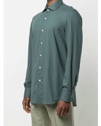 Chemise à manches longues vert foncé Boglioli