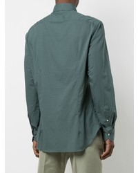 Chemise à manches longues vert foncé Boglioli