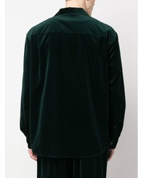 Chemise à manches longues vert foncé Acne Studios