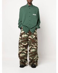 Chemise à manches longues vert foncé Vetements