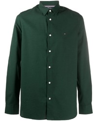 Chemise à manches longues vert foncé Tommy Hilfiger