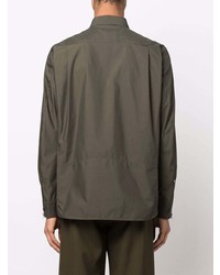 Chemise à manches longues vert foncé Sacai