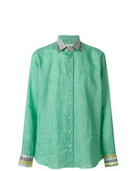 Chemise à manches longues vert menthe Etro