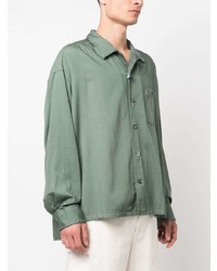 Chemise à manches longues vert menthe Maison Mihara Yasuhiro