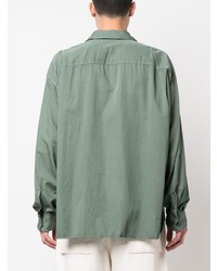 Chemise à manches longues vert menthe Maison Mihara Yasuhiro