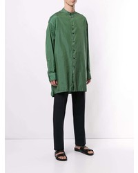 Chemise à manches longues verte Jil Sander