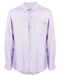 Chemise à manches longues violet clair Ami Paris