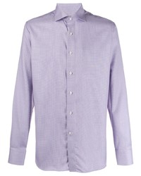 Chemise à manches longues violet clair Canali