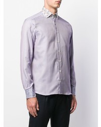 Chemise à manches longues violet clair Etro