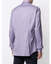 Chemise à manches longues violet clair Prada