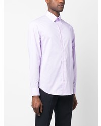 Chemise à manches longues violet clair Emporio Armani