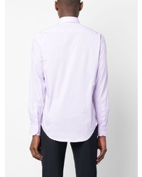 Chemise à manches longues violet clair Emporio Armani