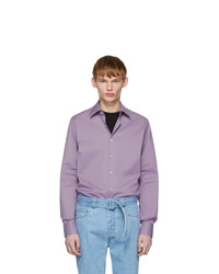 Chemise à manches longues violet clair Prada
