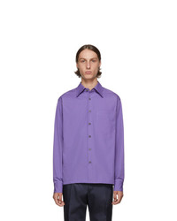 Chemise à manches longues violet clair Prada