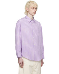 Chemise à manches longues violet clair AMI Alexandre Mattiussi