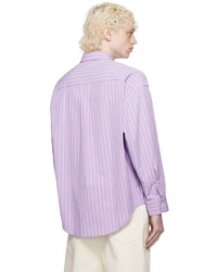 Chemise à manches longues violet clair AMI Alexandre Mattiussi