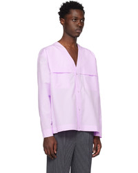 Chemise à manches longues violet clair Homme Plissé Issey Miyake