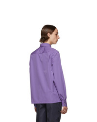 Chemise à manches longues violet clair Prada