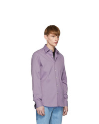 Chemise à manches longues violet clair Prada