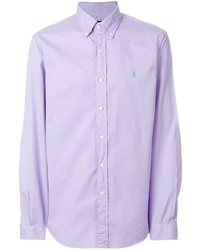 Chemise à manches longues violet clair Ralph Lauren