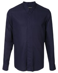 Chemise à manches longues violette Giorgio Armani