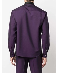Chemise à manches longues violette Roberto Cavalli