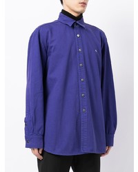 Chemise à manches longues violette Raf Simons