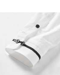 Chemise à rayures horizontales blanche Issey Miyake