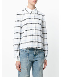 Chemise à rayures horizontales blanche Armani Jeans