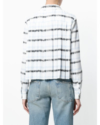 Chemise à rayures horizontales blanche Armani Jeans