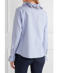 Chemise à rayures horizontales bleu clair Tome