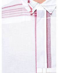 Chemise à rayures verticales blanche Maison Margiela