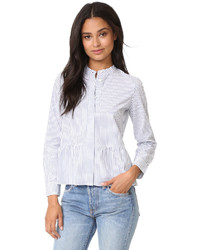 Chemise à rayures verticales blanche Madewell