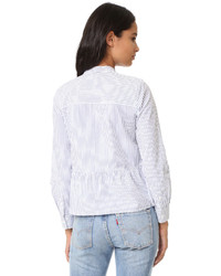 Chemise à rayures verticales blanche Madewell