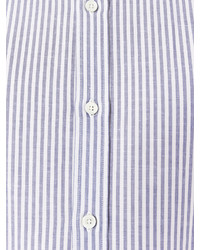 Chemise à rayures verticales blanche Z Zegna