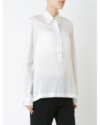 Chemise à rayures verticales blanche Stella McCartney