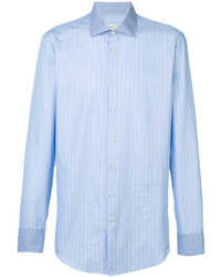 Chemise à rayures verticales bleu clair Etro