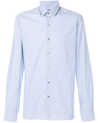 Chemise à rayures verticales bleu clair Lanvin