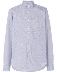 Chemise à rayures verticales bleu clair Loewe