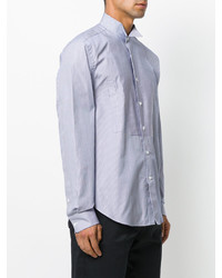 Chemise à rayures verticales bleu clair Loewe