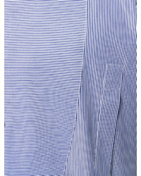 Chemise à rayures verticales bleu clair Loewe