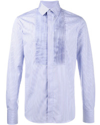 Chemise à rayures verticales bleu clair Valentino