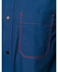Chemise à rayures verticales bleu marine J.W.Anderson